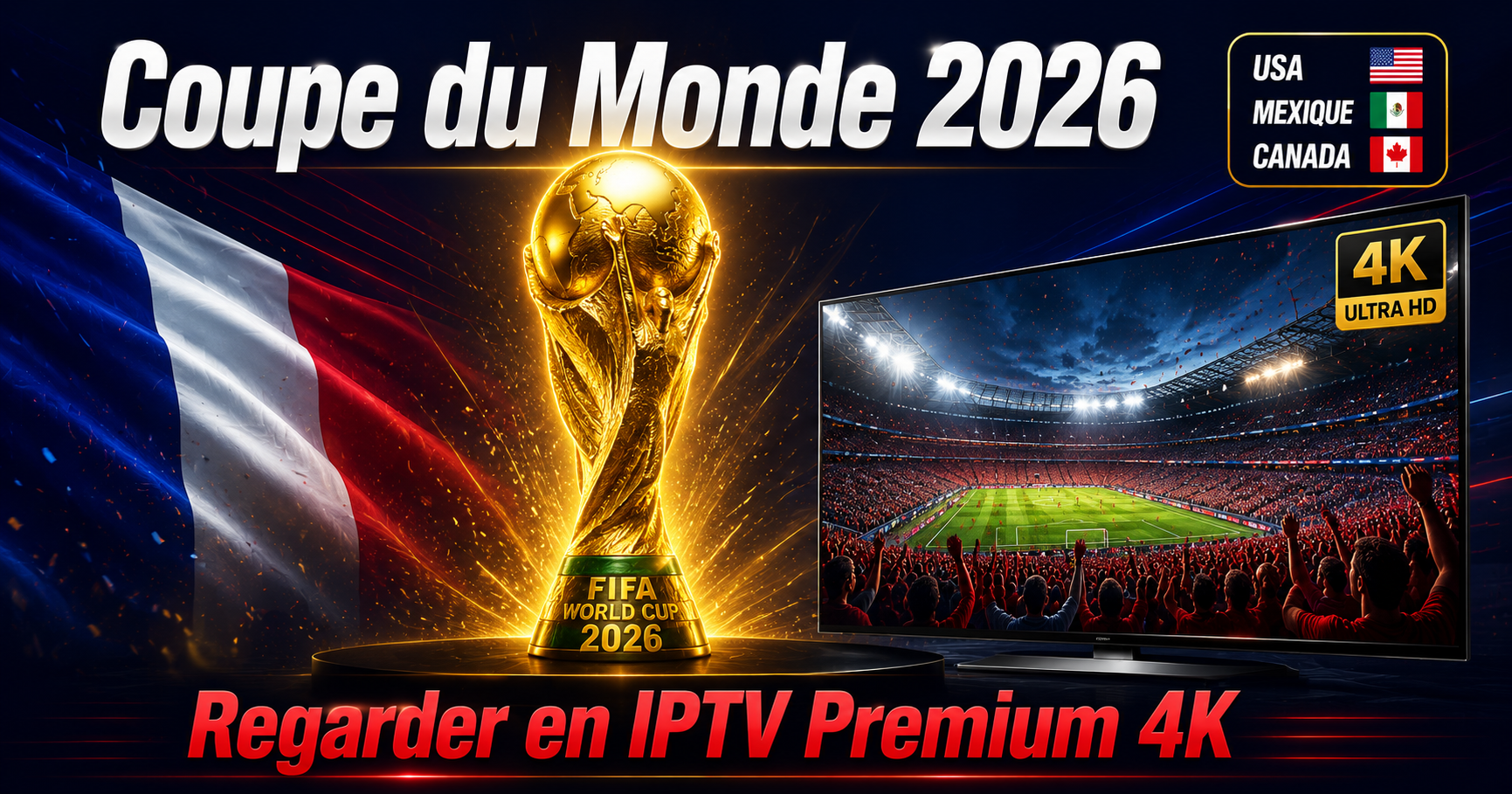 iptv premium regarder coupe du monde 2026 equipe de france 4k